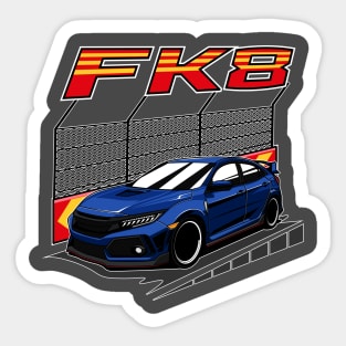 Blue civic type R FK8 Sticker